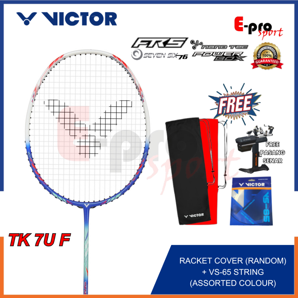 Raket Badminton Victor Thruster K 7U F / TK-7U F / TK 7U F Bulutangkis Super Light Ringan 7U Origina