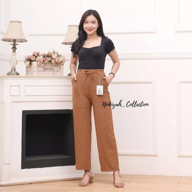 Celana Kulot Zara Knit Import Premium Kulot Wanita Jumbo // Kulot knit Highwaist