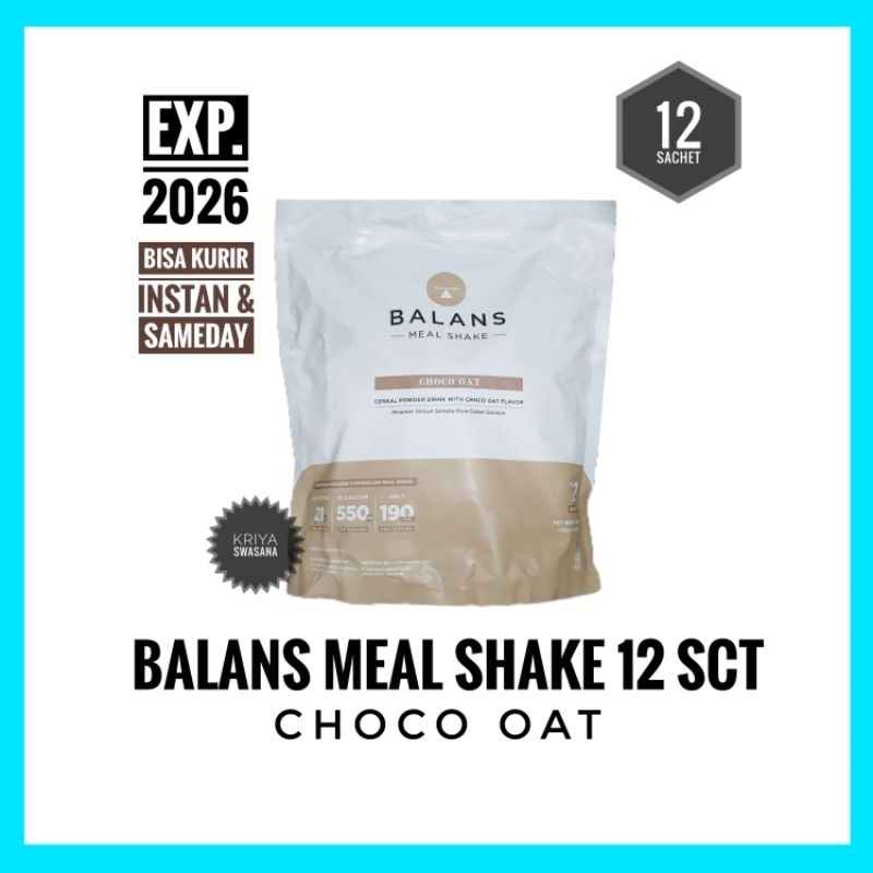 BALANS MEAL SHAKE CHOCO OAT ISI 12 SACHET