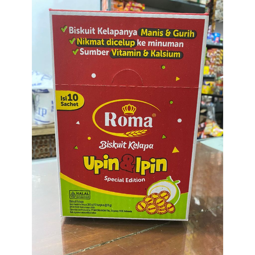 

Biskuit Roma Kelapa Upin & Ipin 1 Box isi 10 Sachet