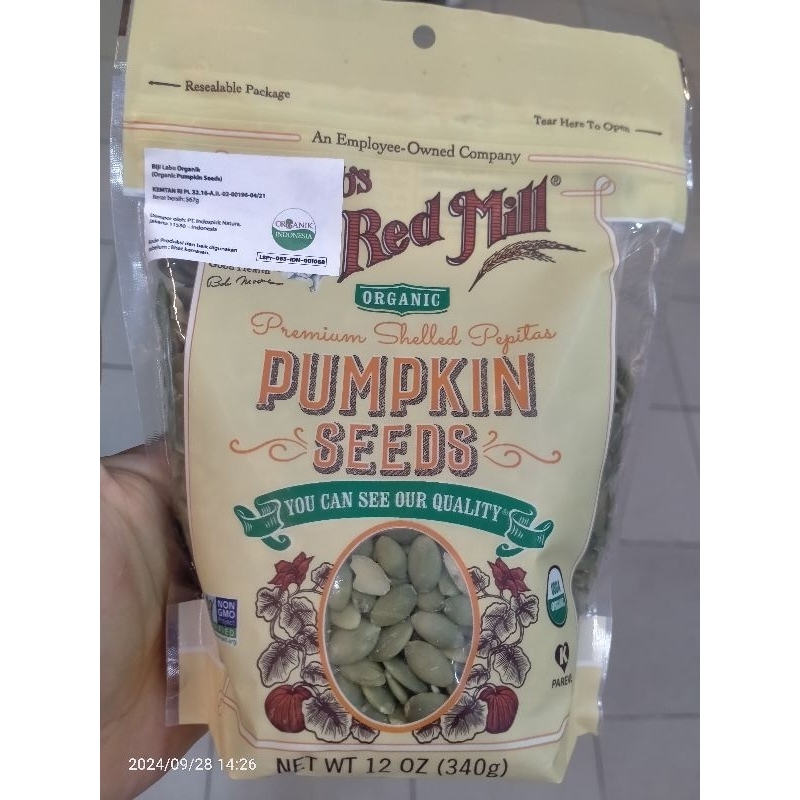 

BOB'S RED MILL ORGANIC PUMPKIN SEEDS BIJI LABU ORGANIK