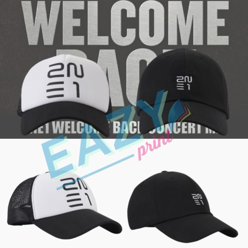 TOPI BASEBALL TRUCKER CAP SNAPBACK JARING MERCH 2NE1 WELCOME BACK TOUR CONCERT 2024 2025 BLACKJACK K
