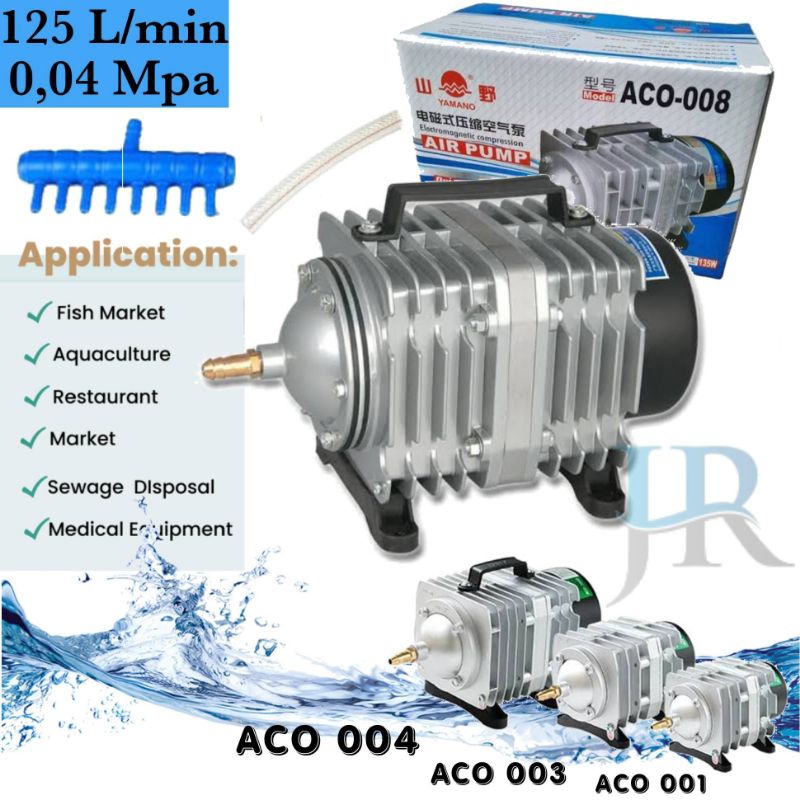 Pompa udara aerator air pump kolam aquarium hidroponik Yamano ACO 001 ACO 003 ACO 004 ACO 006 ACO 00