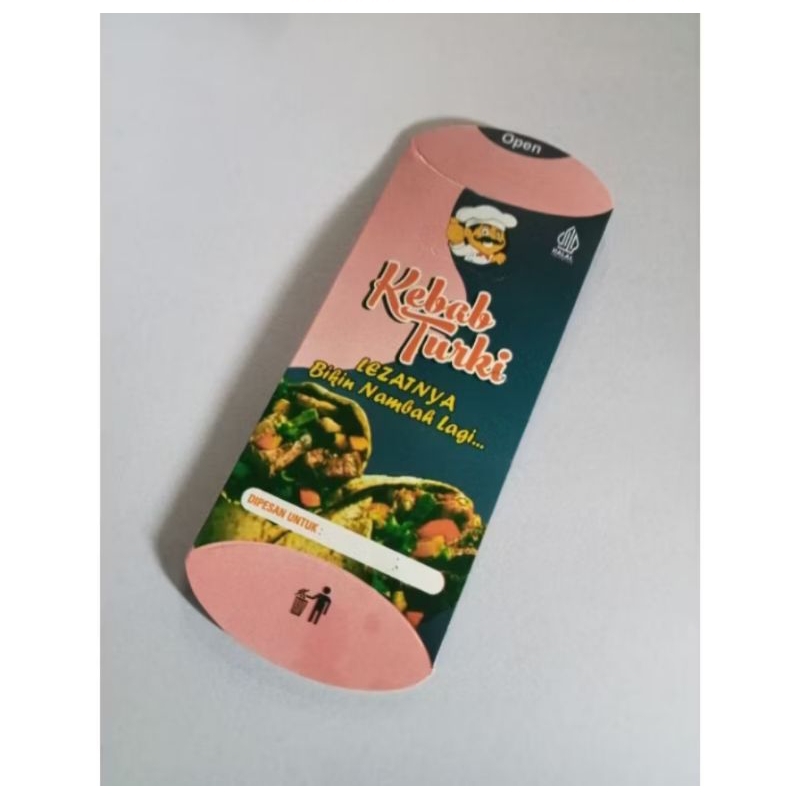 

@100pcs kemasan kebab mini/dus kebab kecil bahan ivory