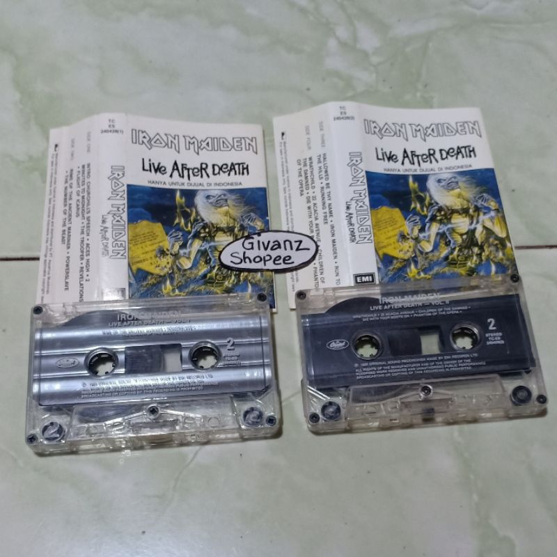 kaset pita IRON MAIDEN - Live after death