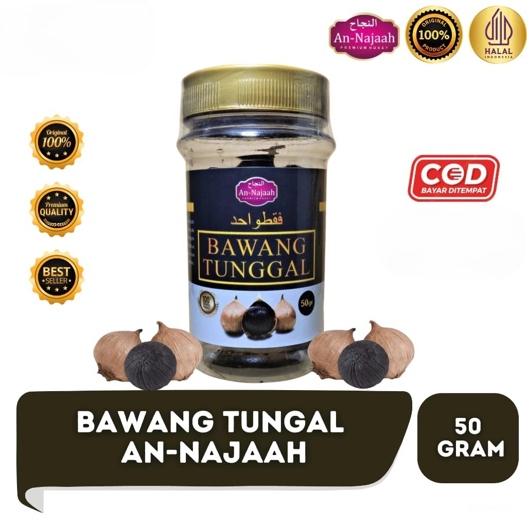 

Bawang Tunggal Hitam Black Garlic Tunggal PREMIUM 50 gram original an-najaah Meningkatkan kekebalan tubuh
