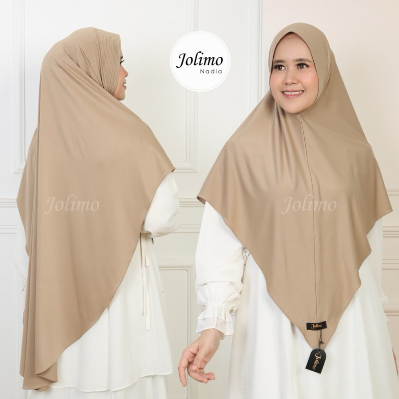 Bergo Nadia Jumbo / Bergo Syar'i / Jilbab Soft pet / Hijab Syar'i / Hijab Jersey / Hijab jumbo