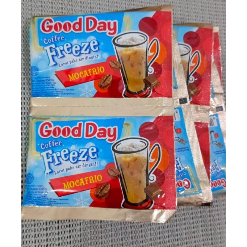

PROMO!! MURAH KOPI GOOD DAY FREEZE MOCAFRIO (1 Renceng isi 10 Sachet)