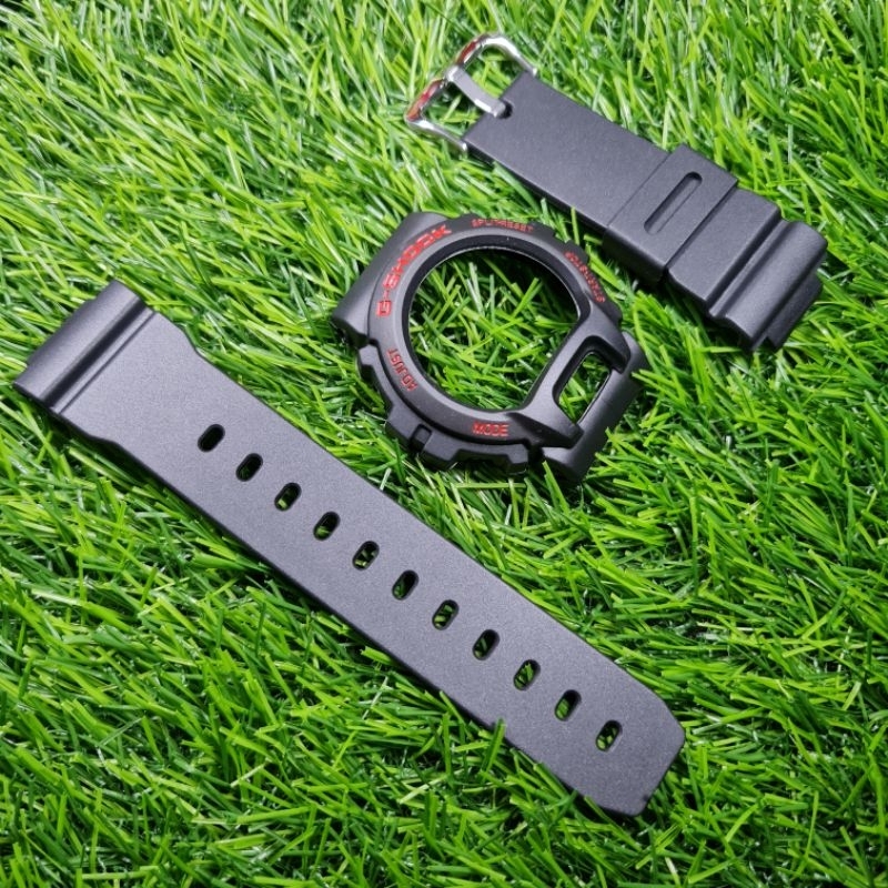 BNB BEZEL N STRAP GSHOCK G-SHOCK DW6900 DW-6900 DW6600 BLACK RED