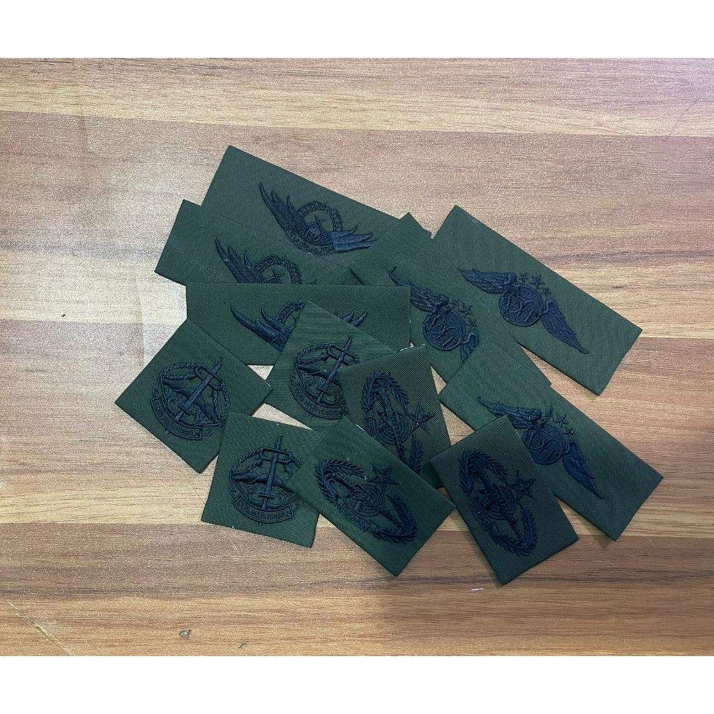 Brivet Bordir satuan di dada baju PDL TNI AD, AU, AL