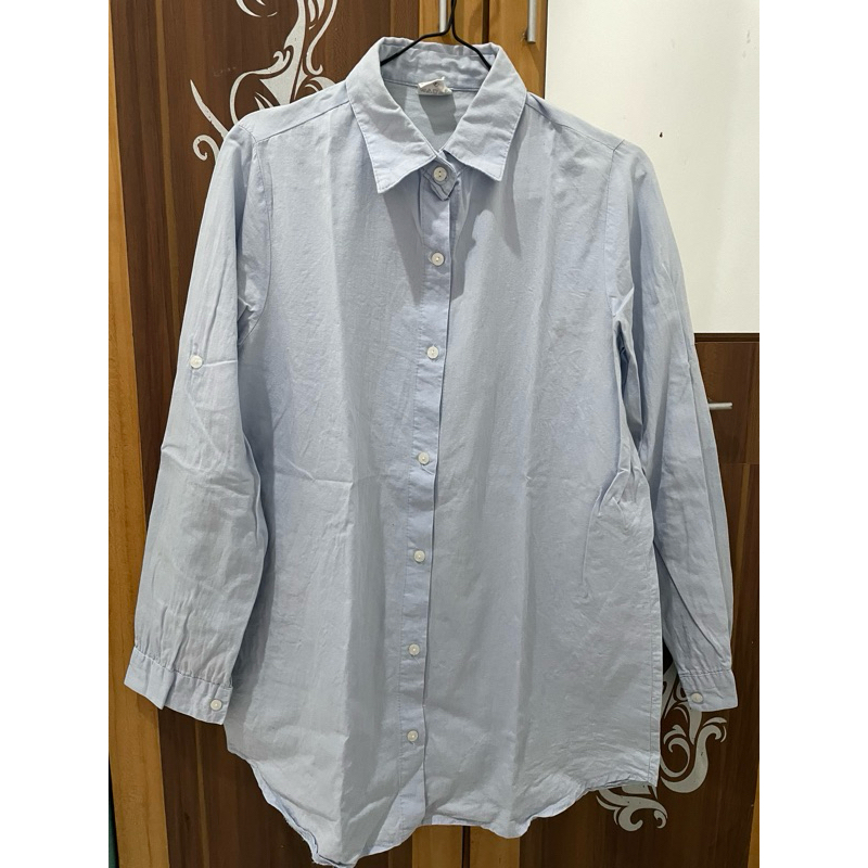 kemeja soft blue