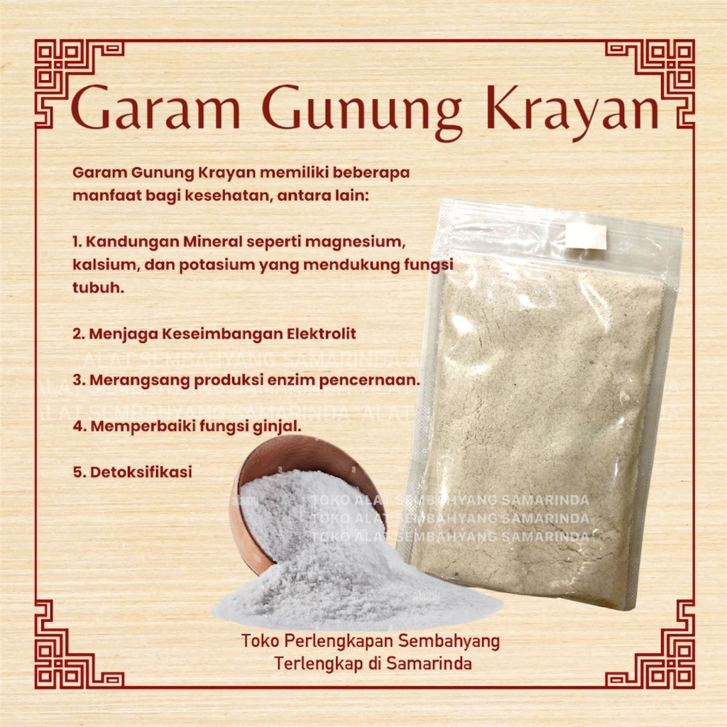 

Garam Gunung Krayan / Tinggi Yodium / banyak manfaat untuk kesehatan