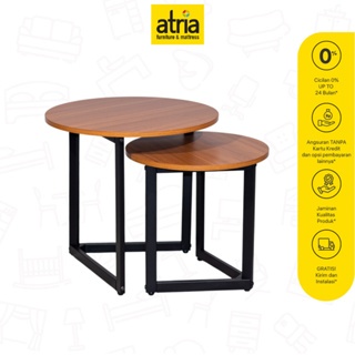 Atria Meja Axel Walnut Metal Black