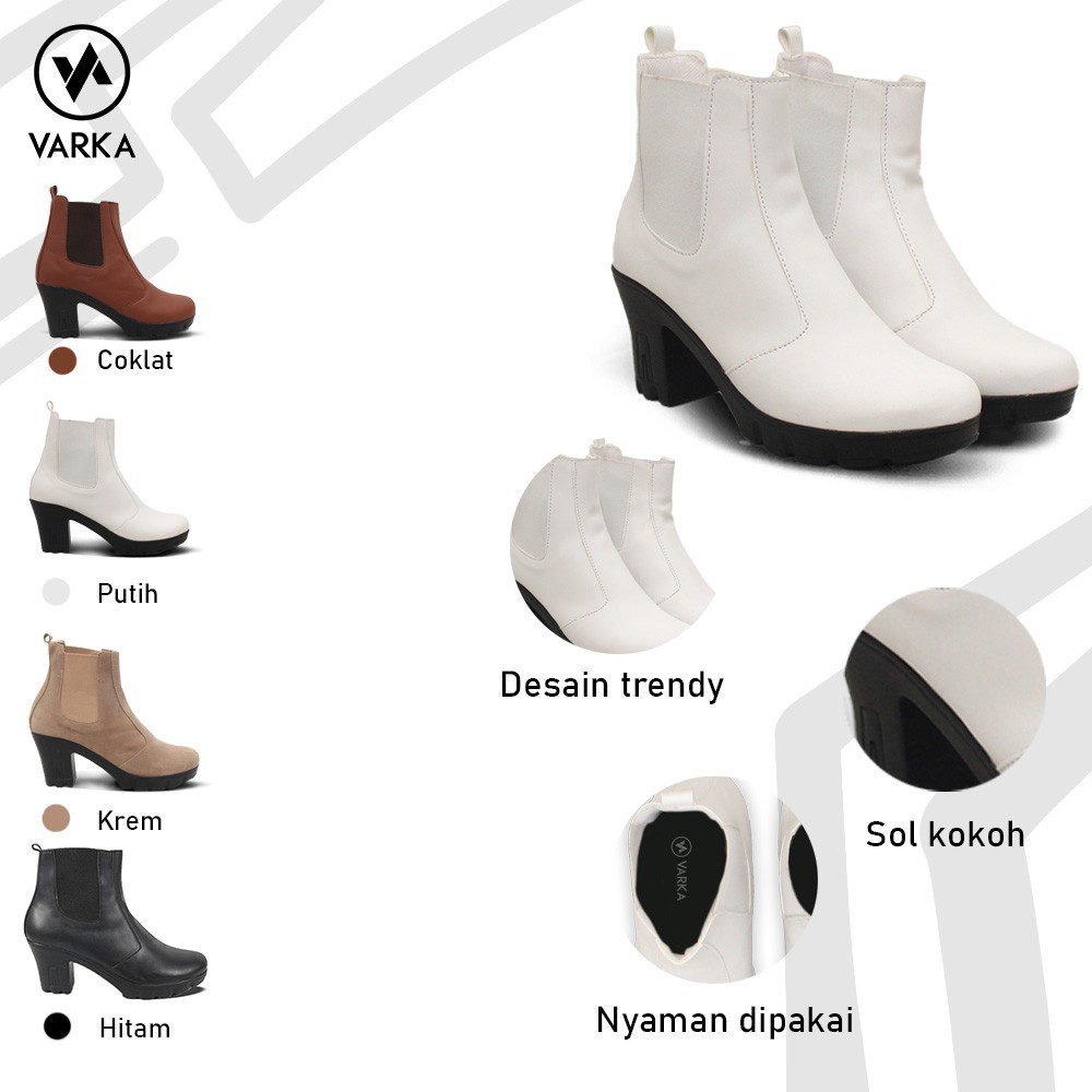 BIG SALE HERTZ - SEPATU BOOTS WANITA V 3371 HEELS WANITA TRENDI BERKUALITAS WARNA HITAM