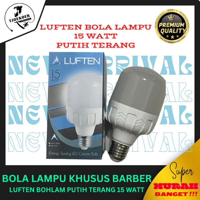 LUFTEN BOLA LAMPU 15 WATT - WARNA PUTIH TERANG