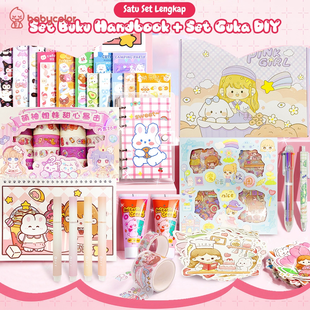 

BABYCOLOR 3D Sticker Book Set Quiet Book DIY Busy Book Buku Sticker Lucu Mainan Anak Perempuan