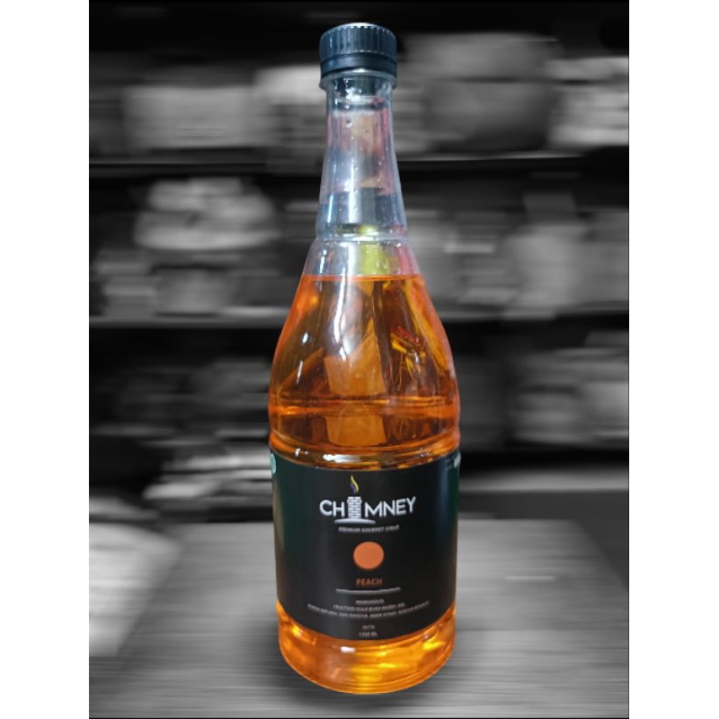 

Gourmet Syrup Peach/Syrup rasa Peach 1250ml brand CHIMNEY