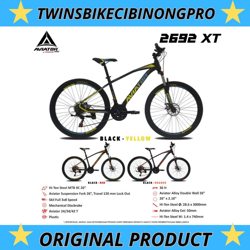 Sepeda MTB 26 Aviator 2692 XT by Pacific