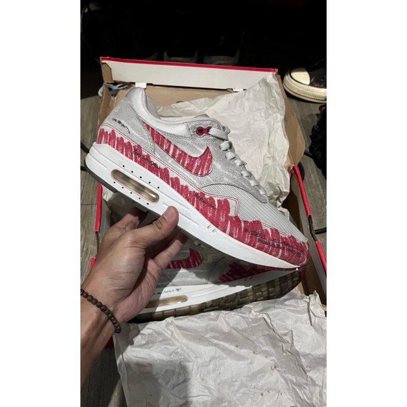 Sepatu Nike Air Max 1 Sketch to Shelf Red