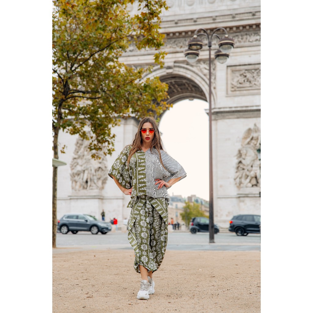 Cap Bali Top Gampang+Pants aladin Lombok Green new edisi Paris