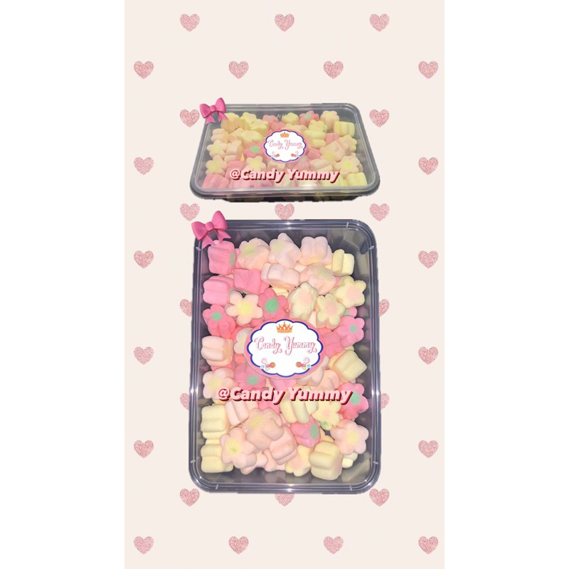 

permen marshmellow box ukuran 500ml