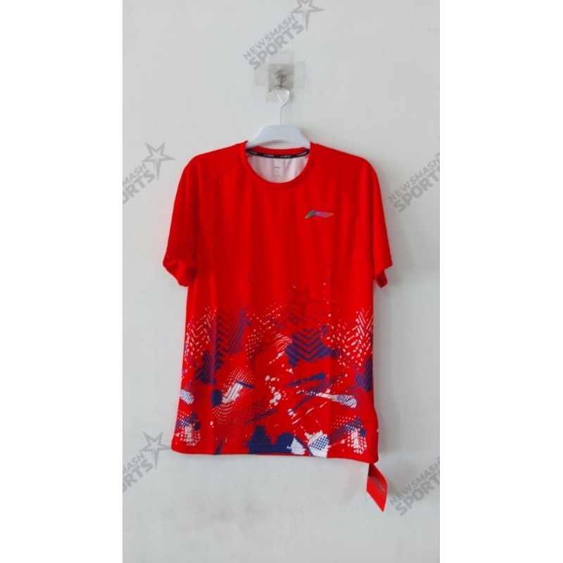 kaos jersey badminton lining atsu 7973 red