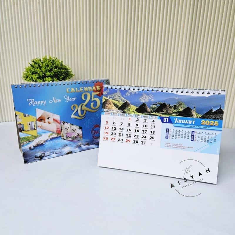 

kalender meja standard 2025 kalender meja 2025 BO gambar pemandangan (terima castume cetak merek)