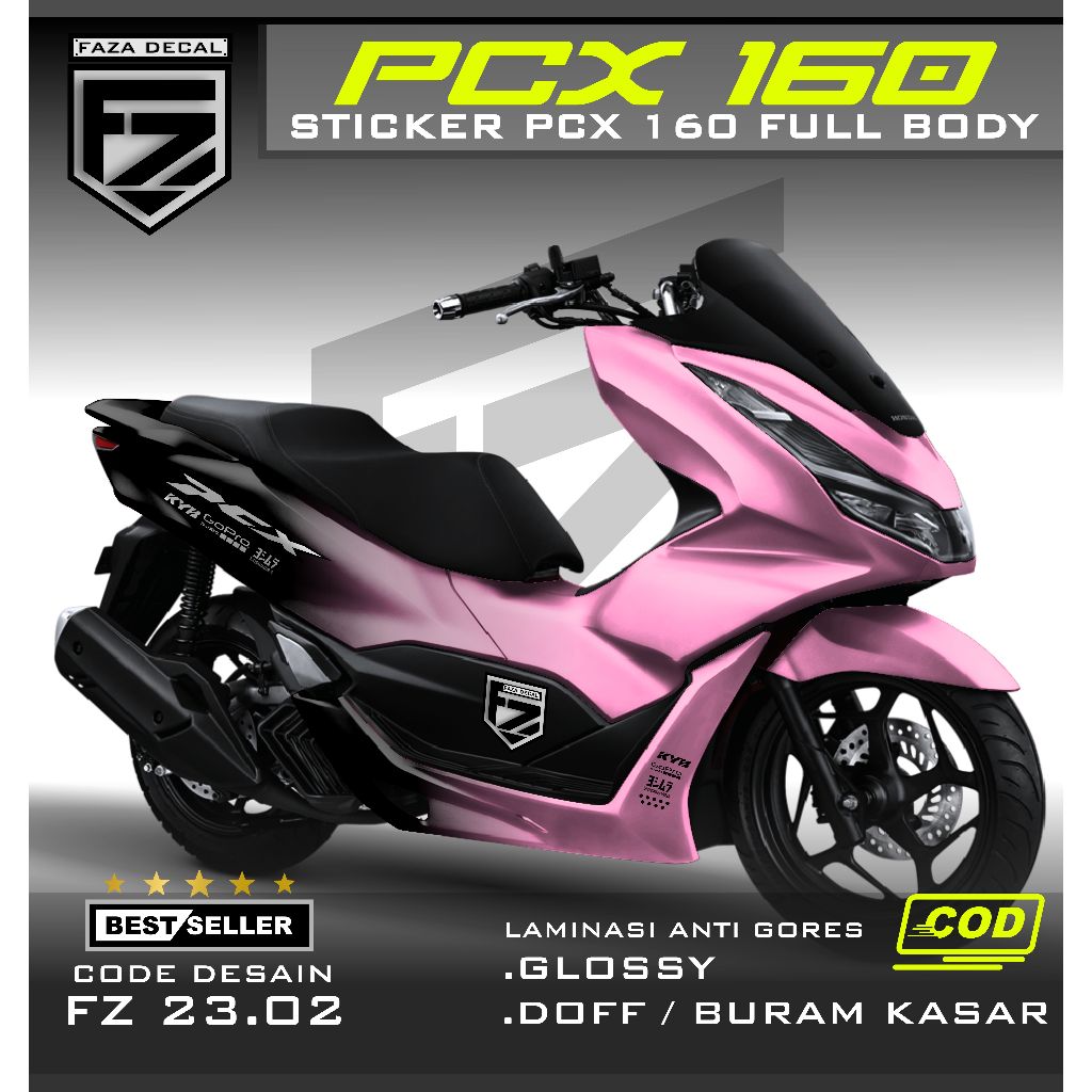 FAZA DECAL - Decal Stiker PCX 160 Full Body Terbaru 2024 Gradasi - Sticker PCX 160 2023 2024 Full Bo