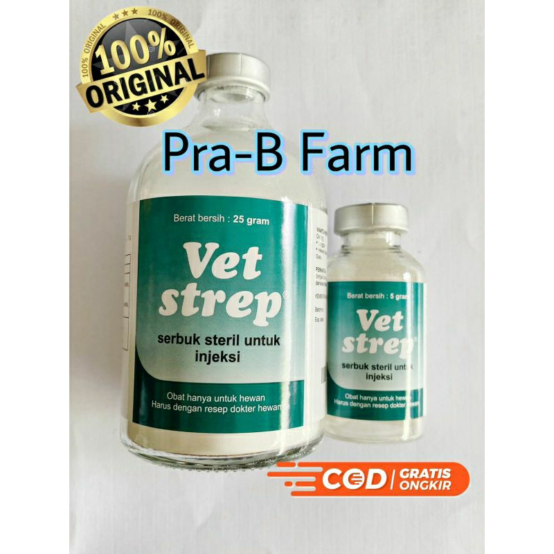VET STREP 5 GRAM VET STREP 25 GRAM MEDION obat crd korisa diare