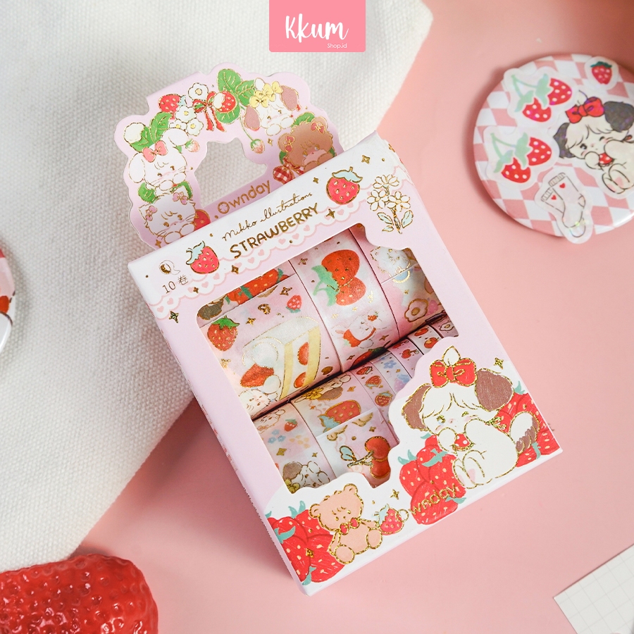 

Stiker Roll Label Strawberry Mikko Deco DIY