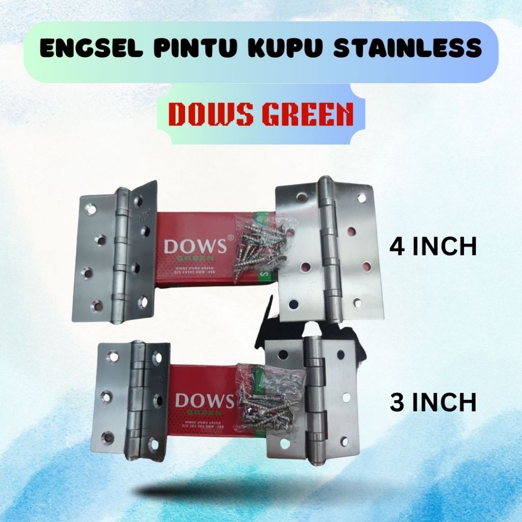 DOWS GREEN Engsel Pintu Stainless Engsel Kupu Stainless Engsel Pintu 3 inch Engsel Pintu 4 inch