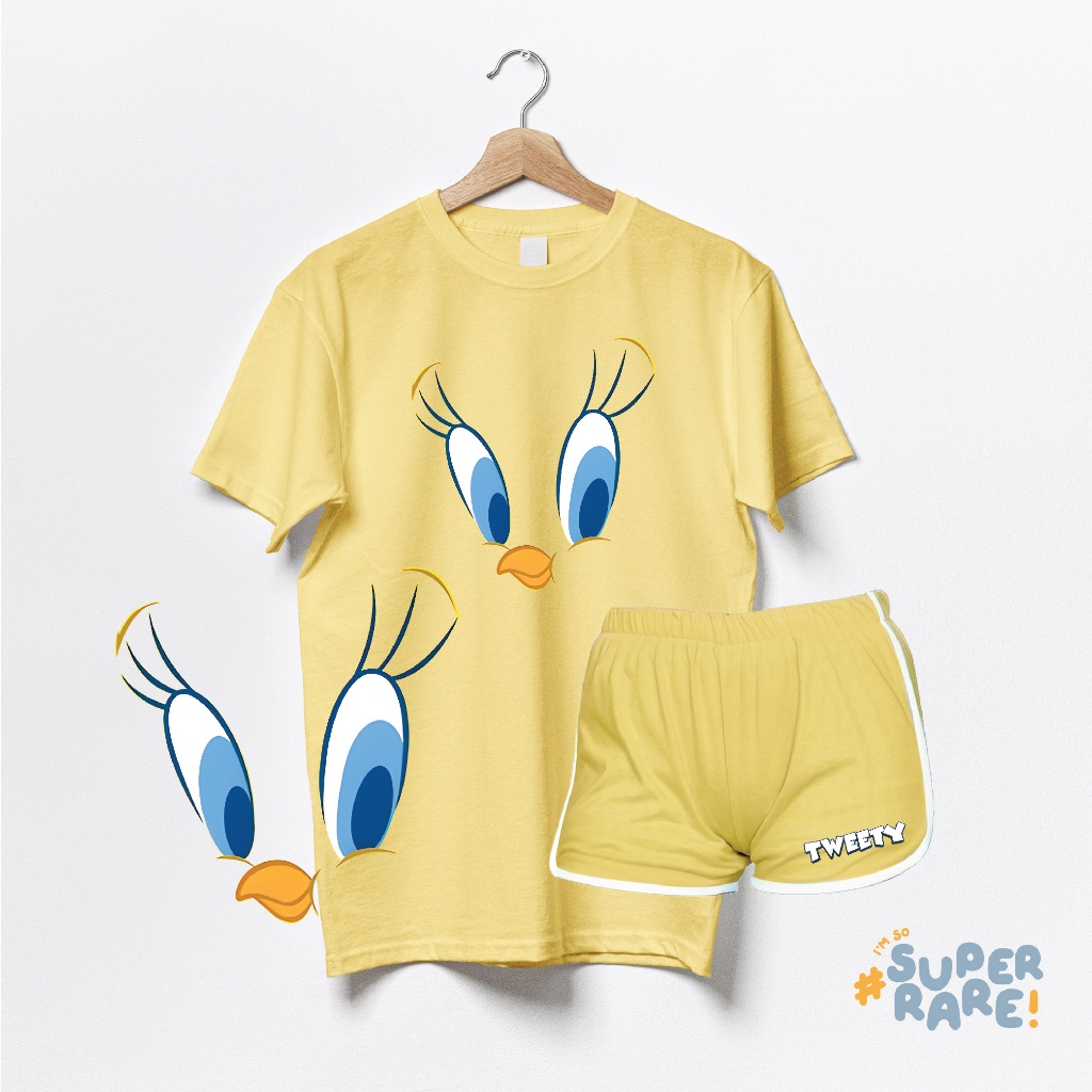 SUPER RARE - TWEETY Kaos Estetik Baju Tidur Wanita Dewasa Korea