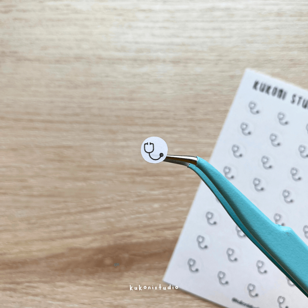 

Stiker Stetoskop dokter (Stethoscope Icon Sticker) | Tiny Icon Sticker | Kukoni Studio