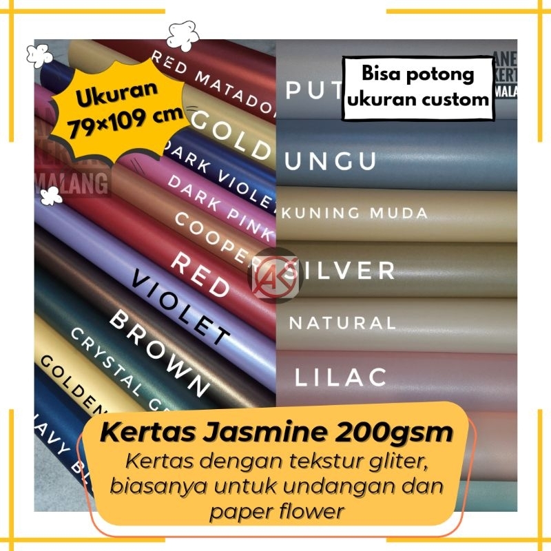 

Kertas Jasmine 200gsm 79x109cm (Bisa Potong Custom)