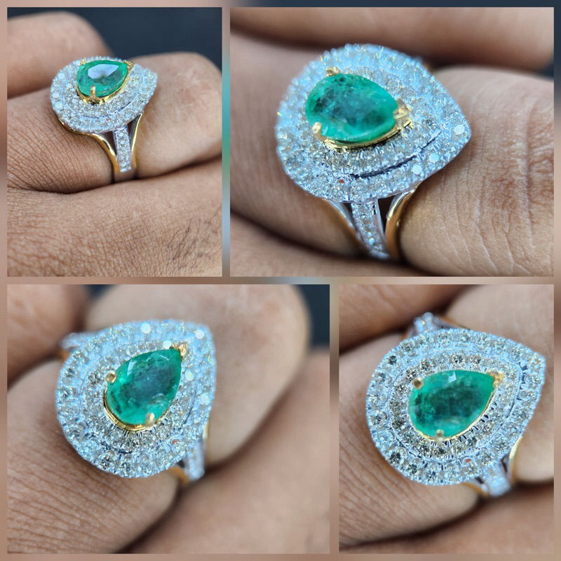 cincin emas berlian putih