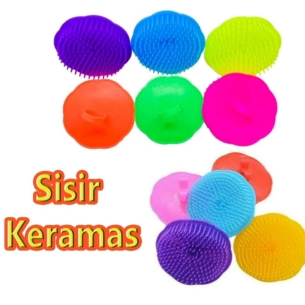 Sisir Bulat Keramas Krimbat varian warna - Ungu