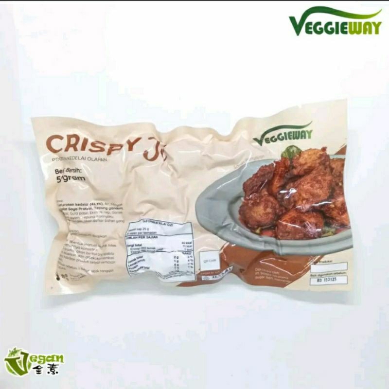 

Veggie Way Crispy Ji Vegan 500gr / Ayam Nabati / Gui Fei / Kui Fei Vegetarian