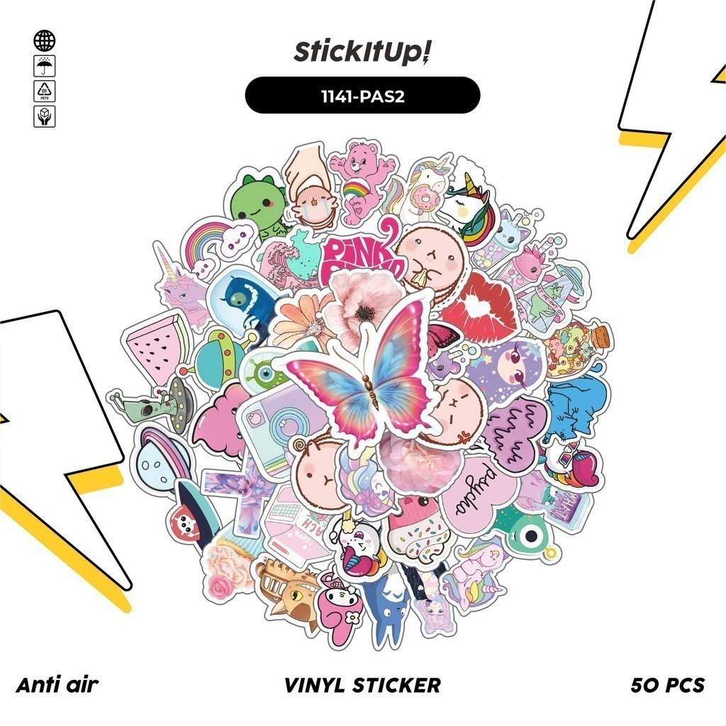 

COD✨ 100 Pcs Stiker Pastel Art2 Anti Air Untuk Dekorasi Notebook Sepeda Skateboard Handphone DIY