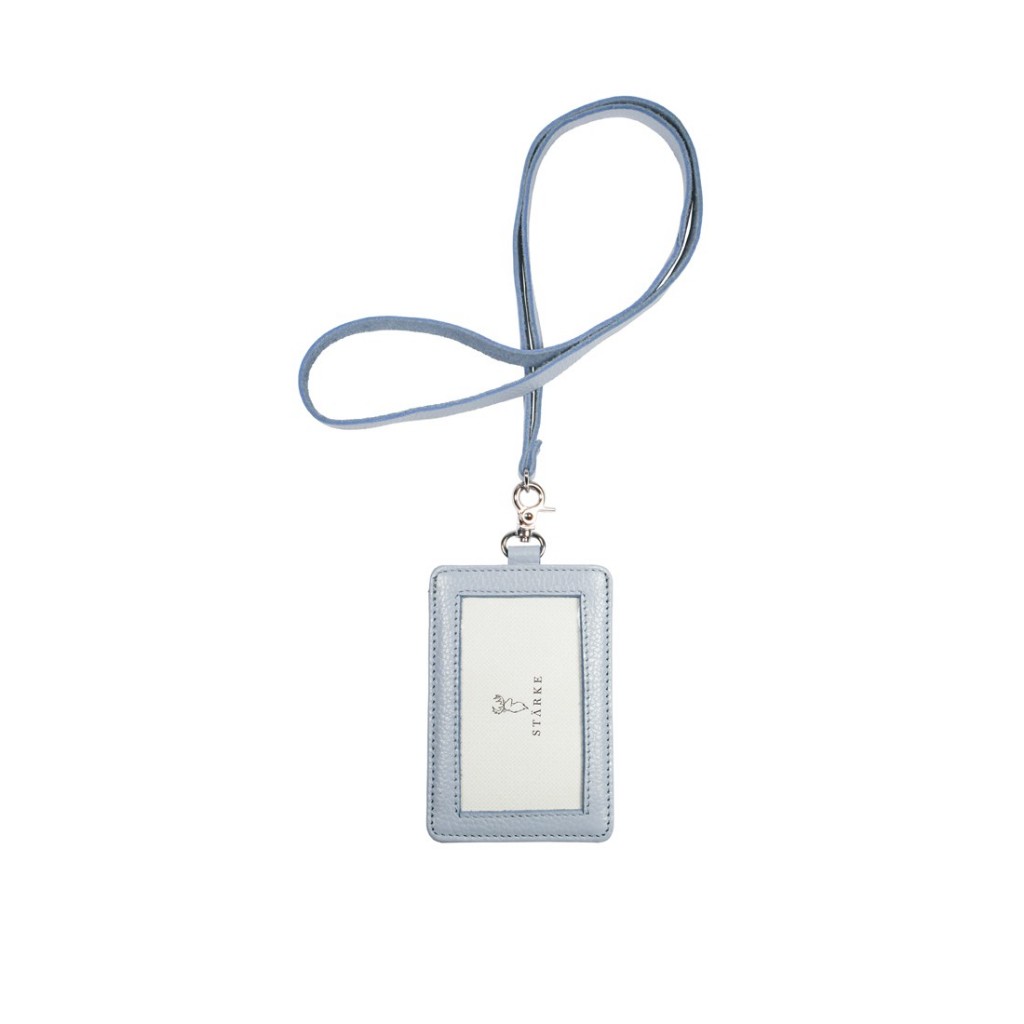 

ID Card Tempat Name Tag Kulit Asli STARKE leather Hustle Hog Skyblue Tekstur