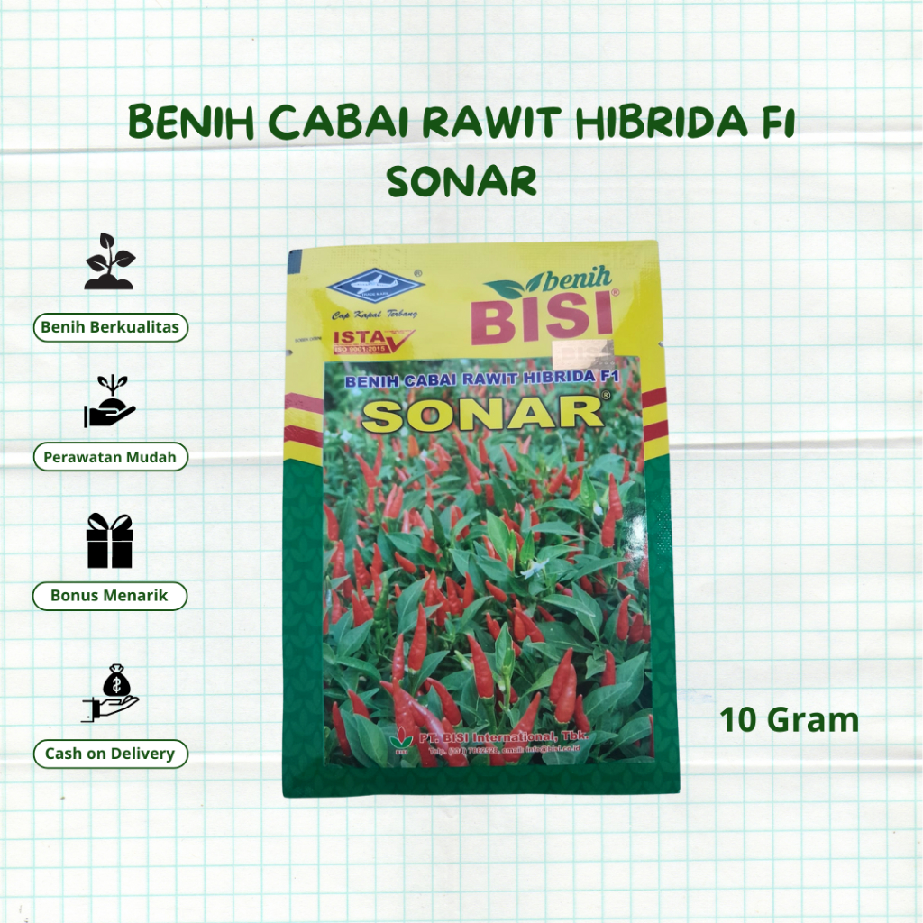 Benih Bibit Cabai Rawit SONAR Cap Kapal Terbang - 10 Gram