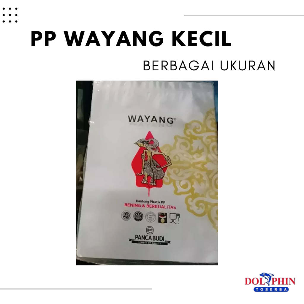 PLASTIK PP WAYANG uk. Kecil 5x8, 6x10, 7x10, 7x12, 7x15, 8x12, 8x15, 8x18, 9x12, 9x15, 9x25@250 gr/p
