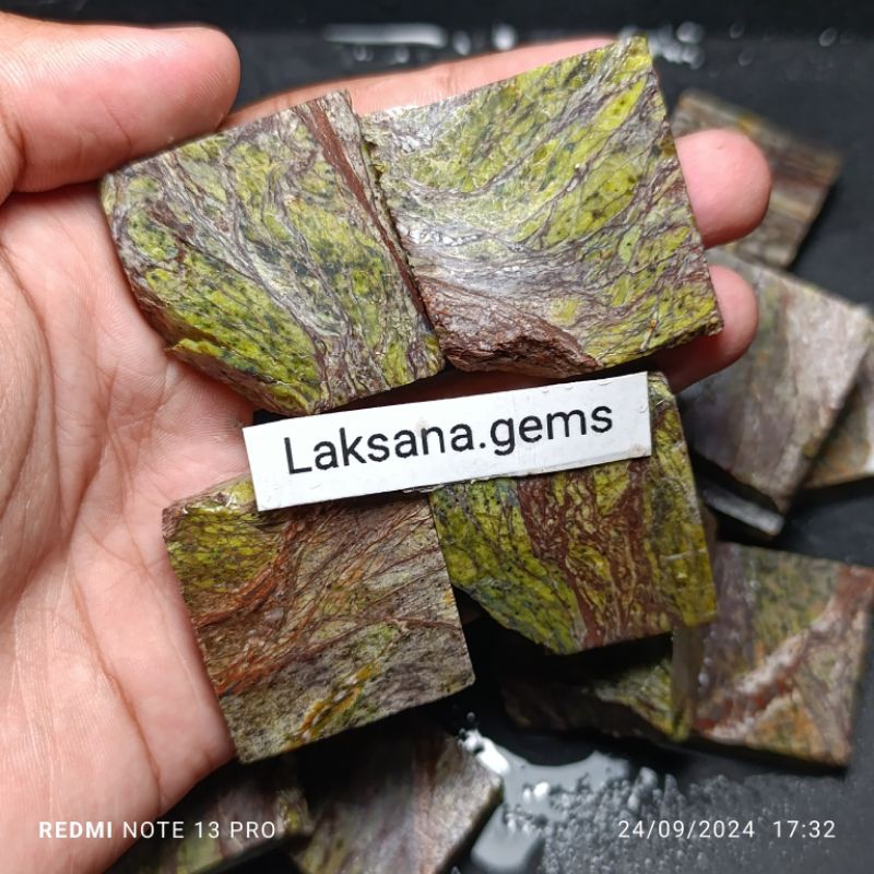 Batu Badar Besi Hijau India Unik Langka / Natural Bahan Badar besi Hijau / Lempengan Badar Besi Indi