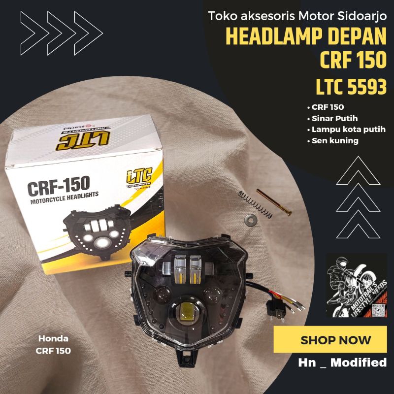 Headlamp Motor Trail CRF WR155 LTC Scarlet