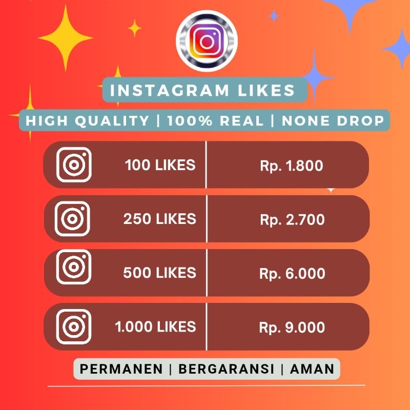 [S-4] Like Instagram Asli dan Permanen | Naik Cepat | Harga Terjangkau | Like Instagram Murah