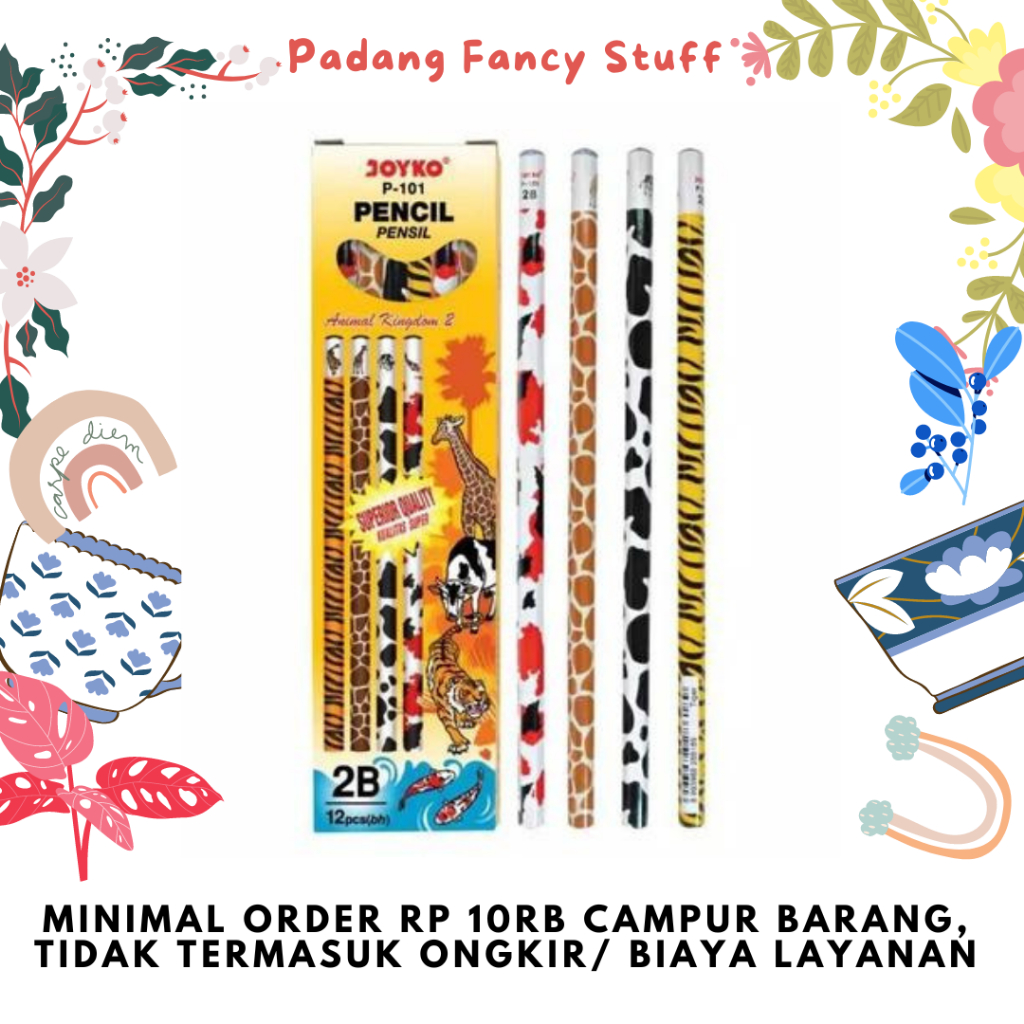 

PFS - 057 Pensil 2B Animal Kingdom Joyko P-101 Joyko Fancy P-114 Triangle P-125