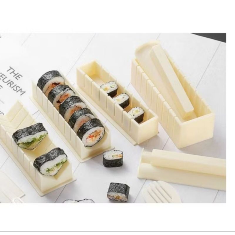 Cetakan Sushi Roll Gulungan Sushi Maker Otomatis Praktis Motif Bulat Kotak Hati Kimbab Gulung Onigir