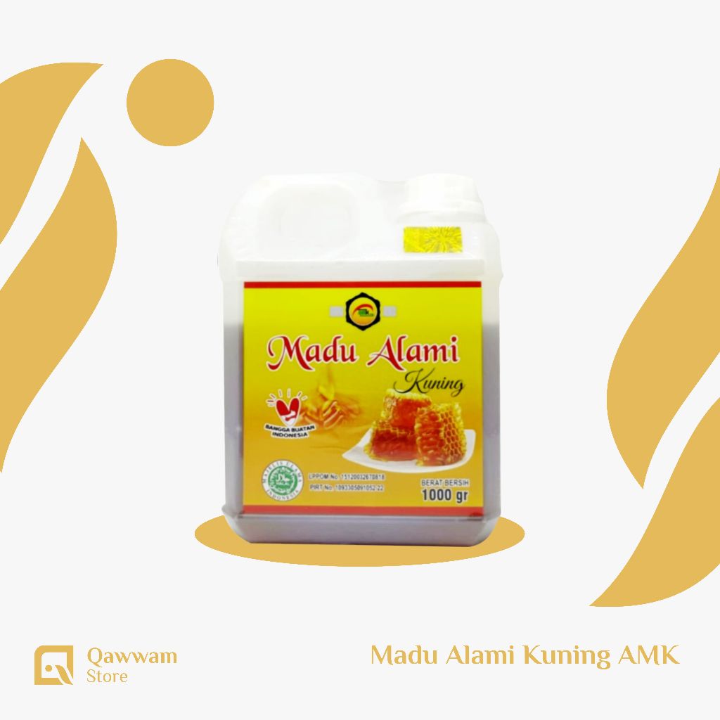 

AMK - Madu Murni Alami Kuning Propolis Lebah Hutan Herbal 500G & 1Kg