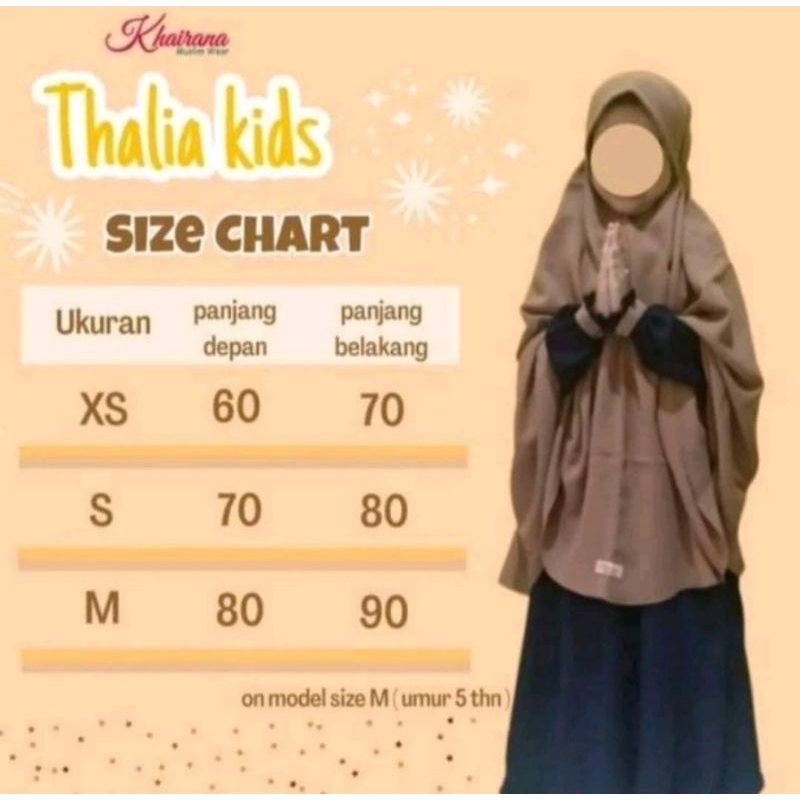 Khimar khairana Thalia kids size M yoris