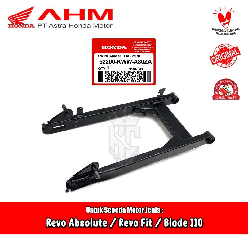 Swing Arm Garpu Lengan Ayun Honda Revo Absolute Fit Fi Blade 110 Karbu Original AHM 52200-KWW-A80ZA
