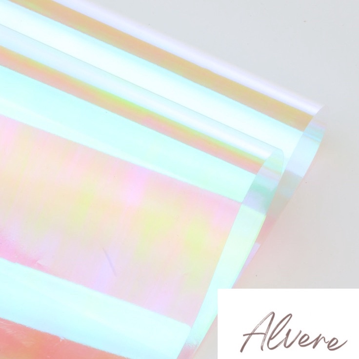 

Dijamin Asli Hologram Flower Wrapping Paper Cellophane Rainbow Kertas Buket Bunga